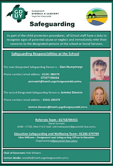 Ysgol y Traeth Safeguarding Children Poster